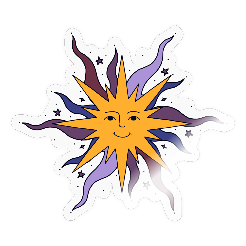 Sticker - “Warme Sonne” - Transparent glänzend