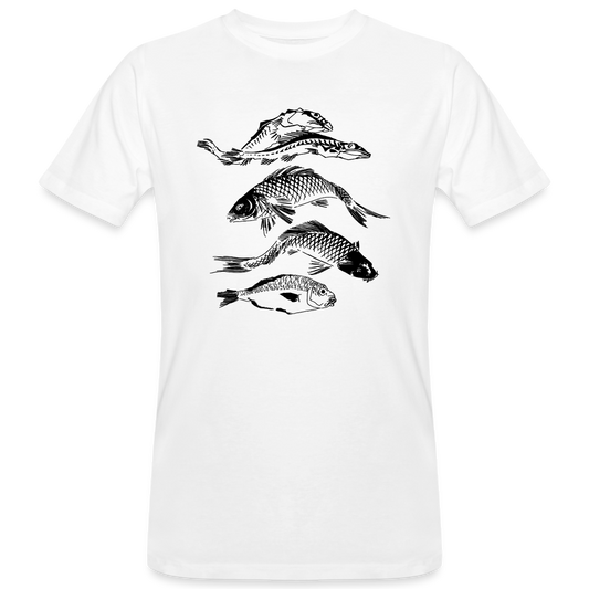 Männer Bio-T-Shirt - “Fischsilhouetten” - white