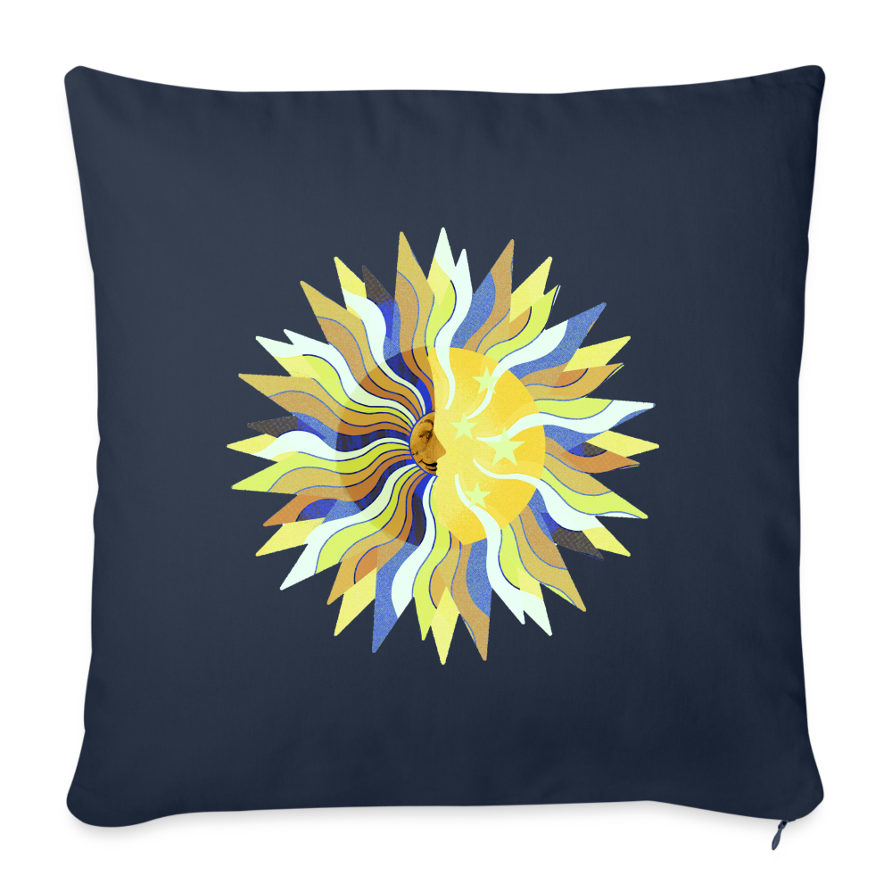 Sofakissenbezug 44 x 44 cm - "Sonne und Mond" - Navy