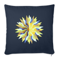 Sofakissen mit Füllung 44 x 44 cm - "Sonne und Mond" - Navy