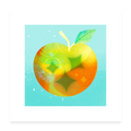 Poster 60x60 cm - "Alices Apfel" - weiß