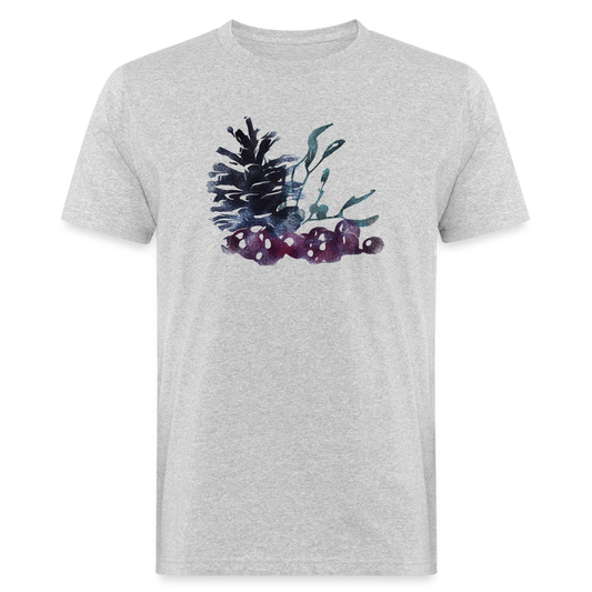 Männer Bio-T-Shirt "Winterpflanzen" - Grau meliert